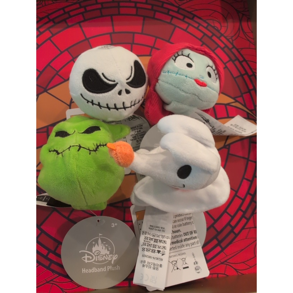 Nightmare Before Christmas Disney Parks Plushes for Headband! JackSallyOogieZero